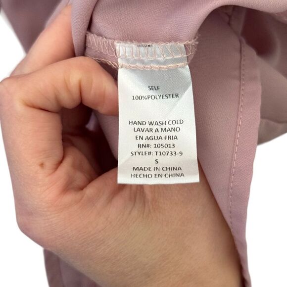 Savanna Jane Light Pink Embroidered Short Sleeve Ruffle Top - Picture 8 of 8